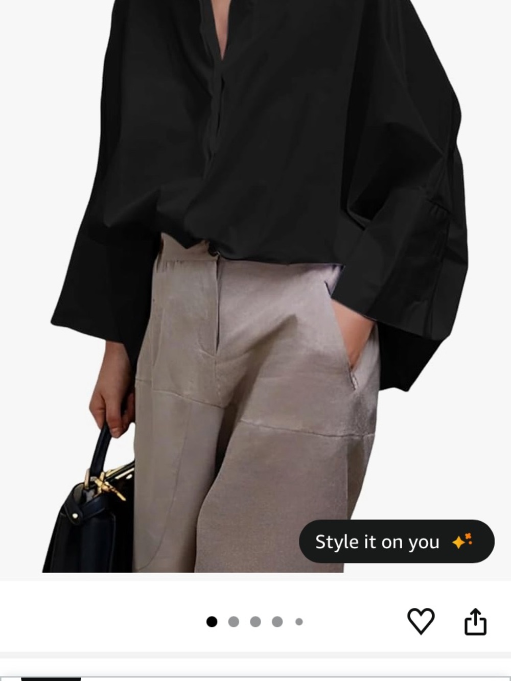 Uoozee black top bat wing